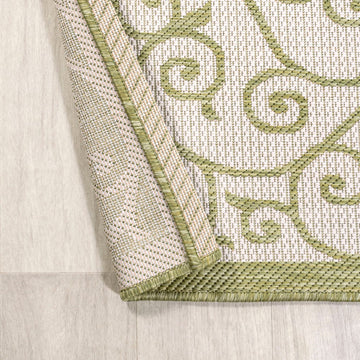 Madrid Vintage Filigree Textured Weave Indoor/outdoor Area Rug
